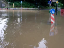 A flooded street in Düsseldorf, Germany, July 15, 2021. Credit: Lensw0rld/Shutterstock.